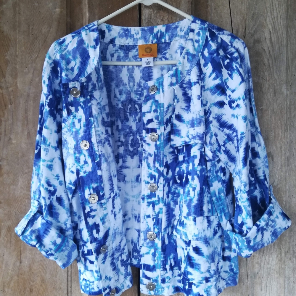 Blue And White Jacket From Ruby Rd. - image 3